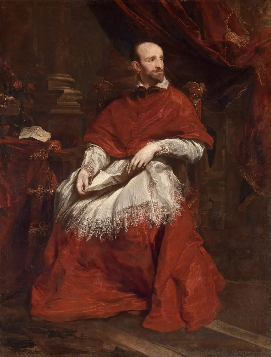 Porträtt av kardinalen Guido Bentivoglio - Antoine van Dyck