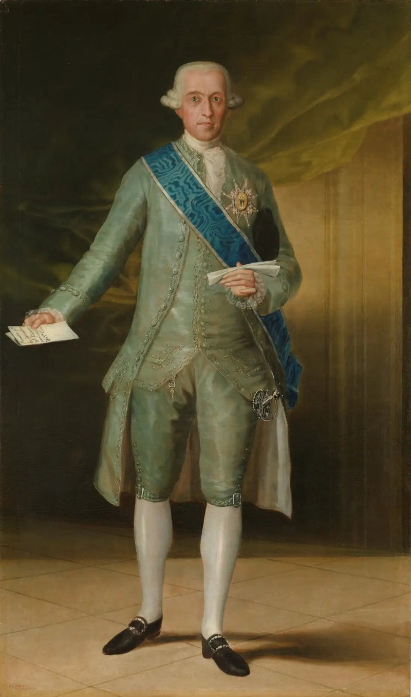 Porträtt av greven av Floridablanca - Francisco de Goya