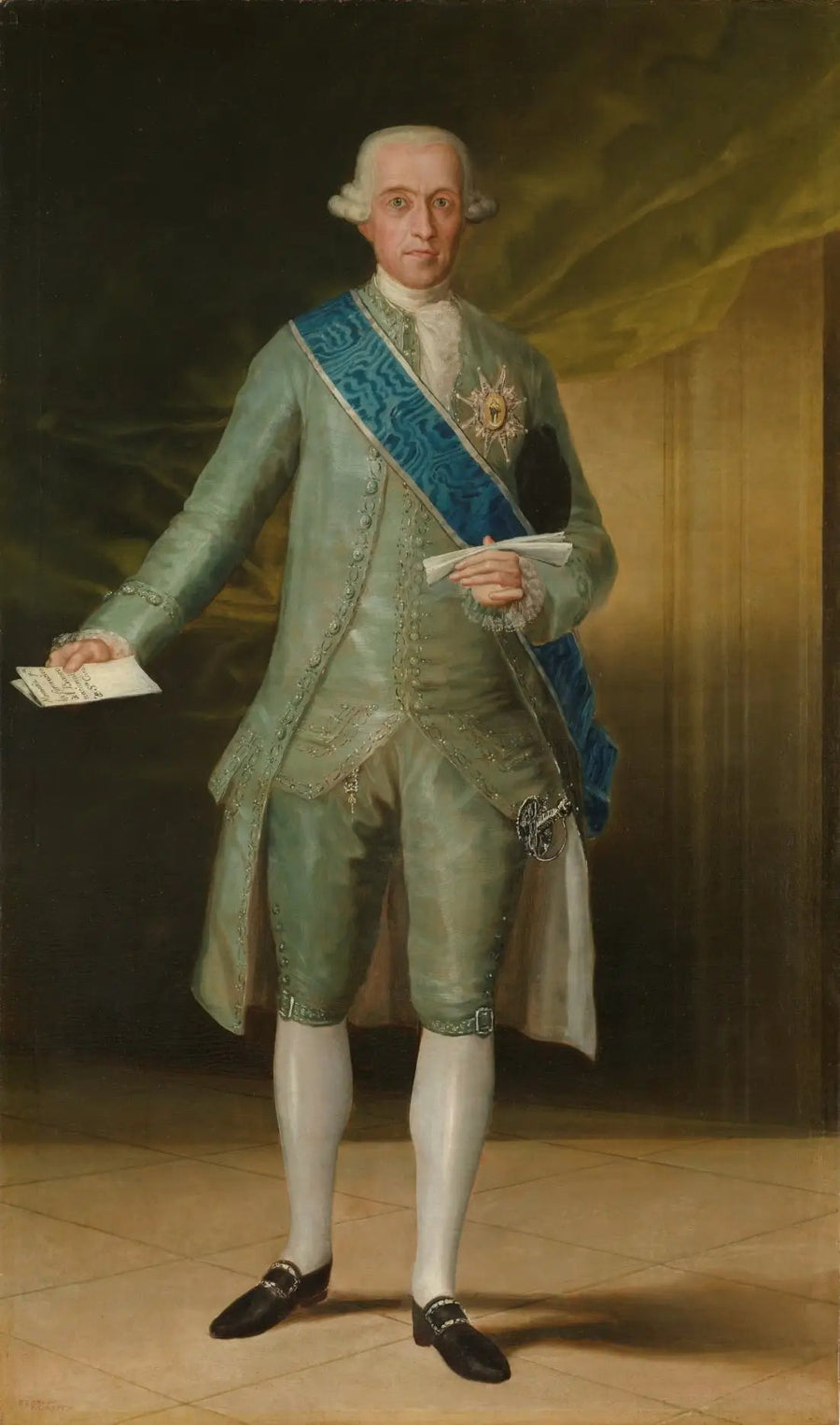 Porträtt av greven av Floridablanca - Francisco de Goya