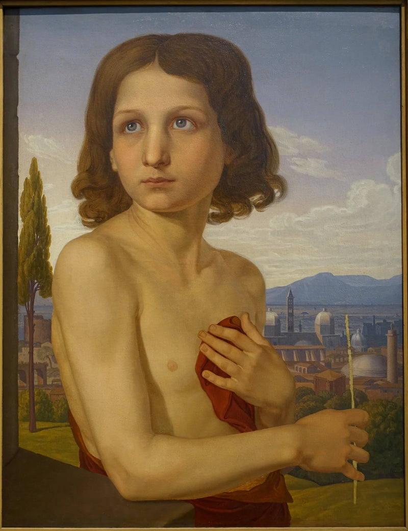 Porträtt av den unge Xaverio som Sankt Johannes Döparen - Johann Friedrich Overbeck