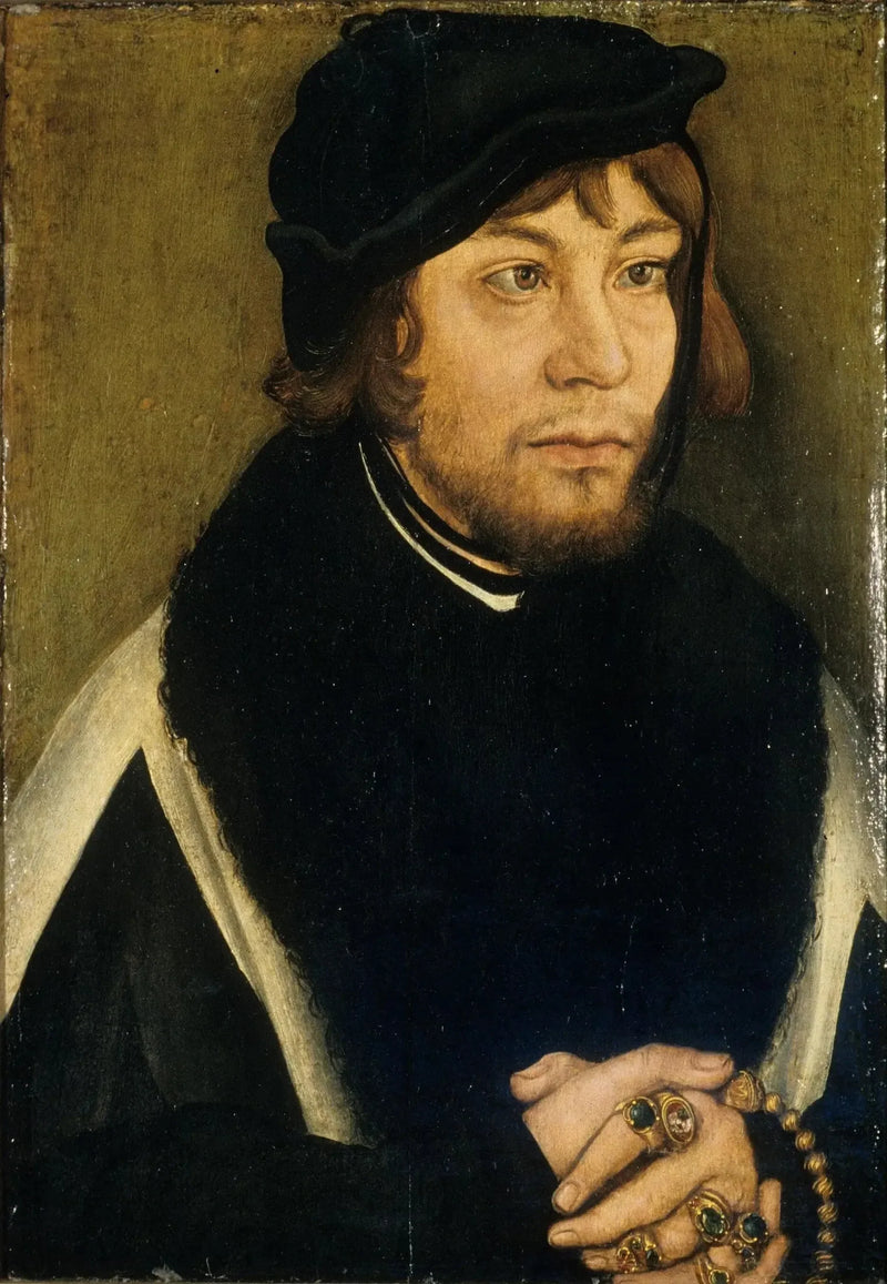 Porträtt av markisen Albrecht av Brandenburg-Ansbach - Lucas Cranach den äldre