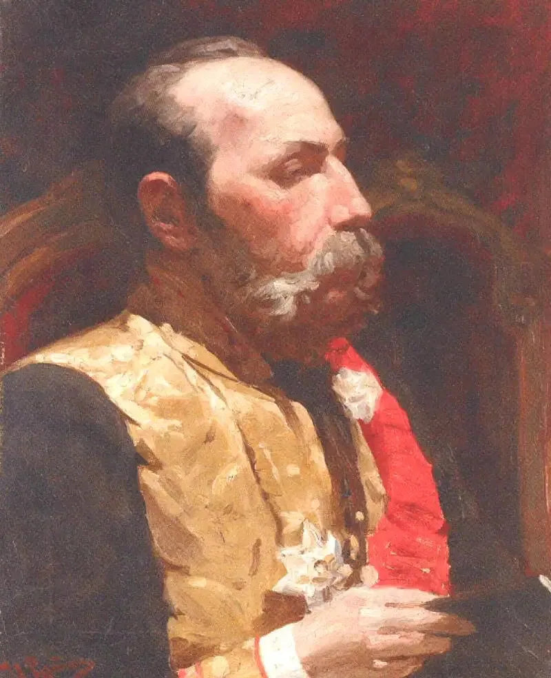 Portrait du membre du Conseil d'État et sénateur Fiodor Gustavovitch Turner. - Ilya Repin image 1 reproduction artisanale de tableau