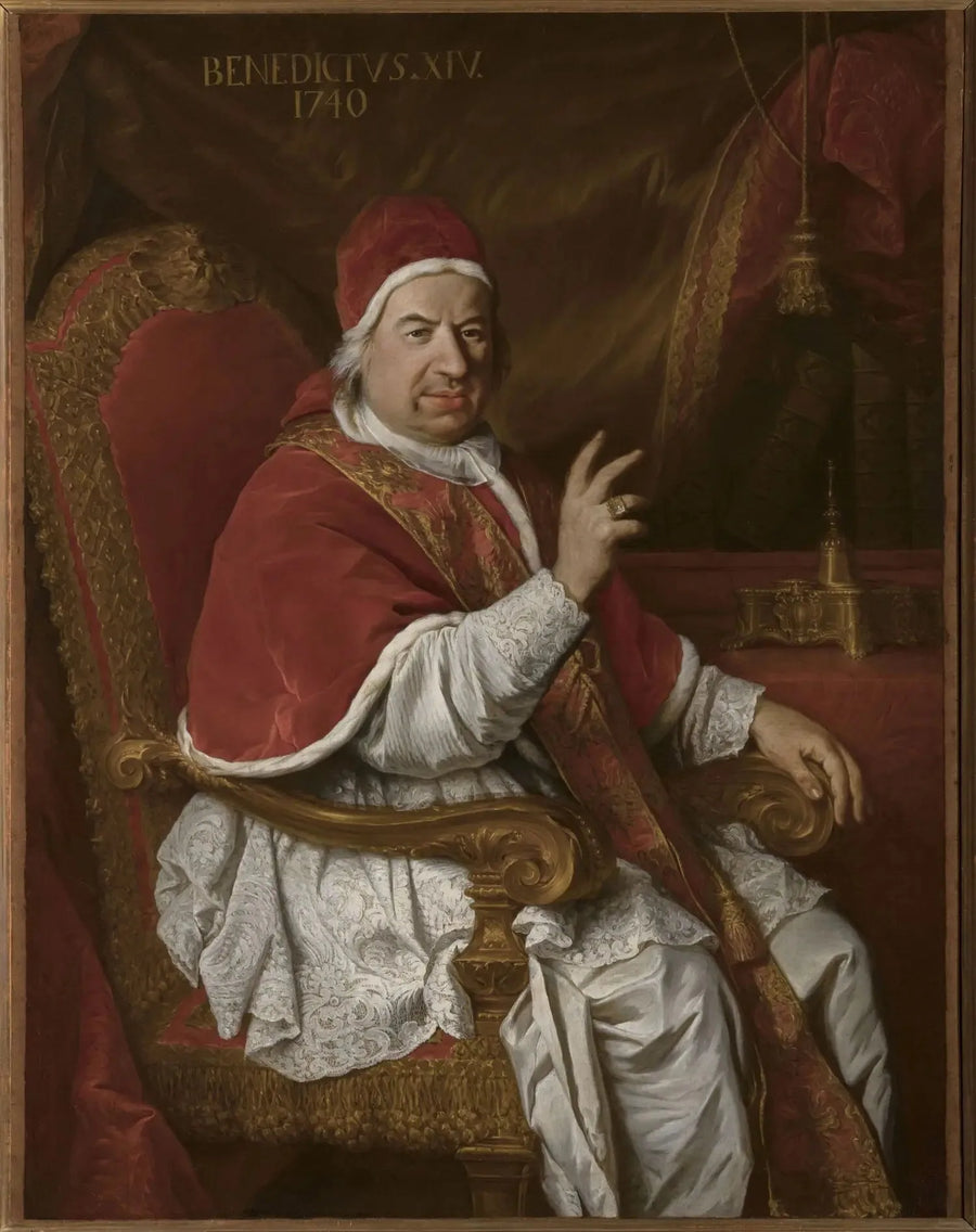 Porträtt av påven Benedikt XIV - Pierre Subleyras