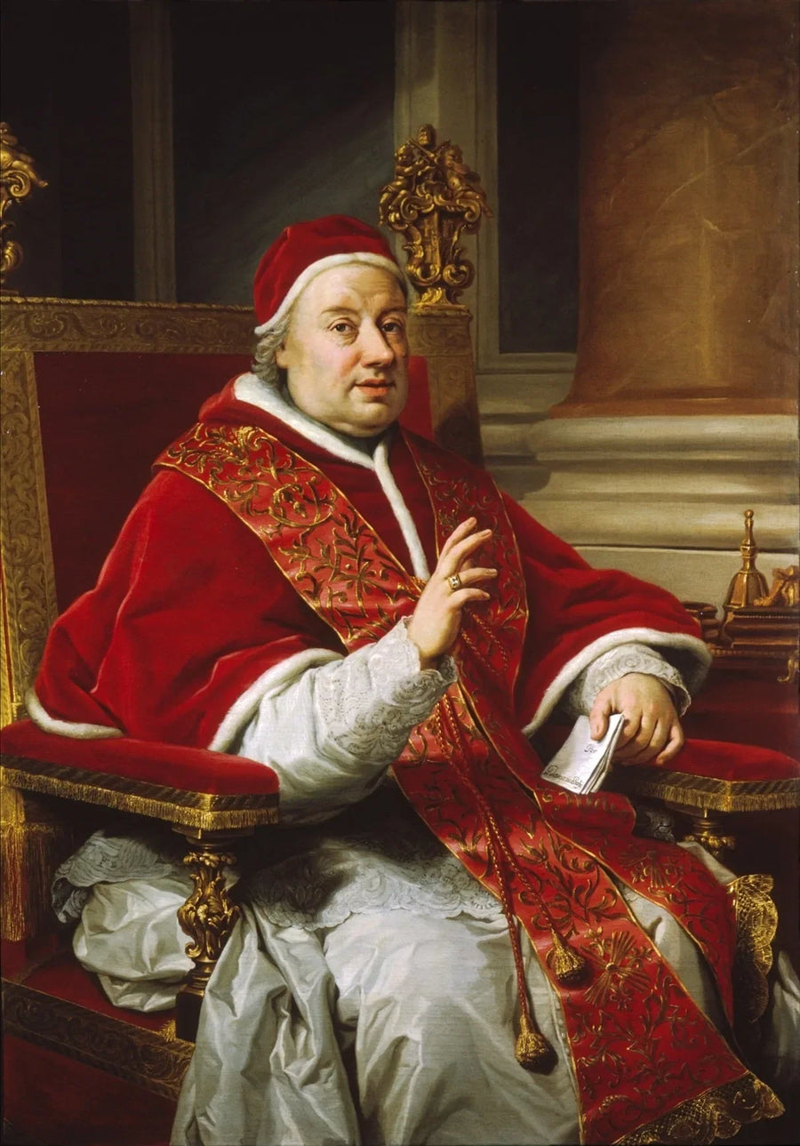 Porträtt av påven Clemens XIII - Anton Raphael Mengs