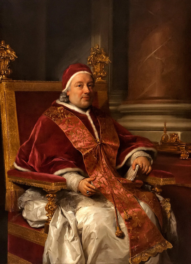 Porträtt av påven Clemens XIII Rezzonico - Anton Raphael Mengs
