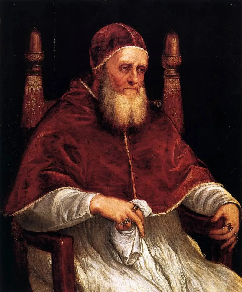 Porträtt av påven Julius II - Titian