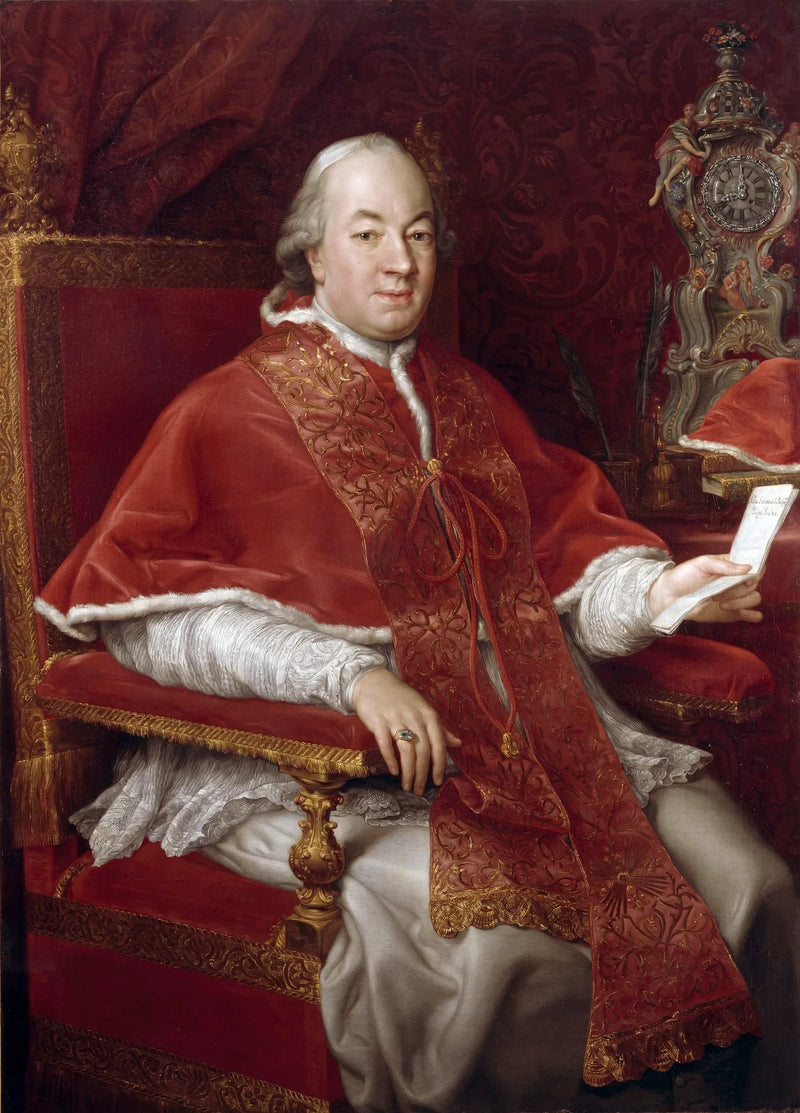 Porträtt av påven Pius VI, Giovanni Angelo Braschi (1717-1799) - Pompeo Batoni
