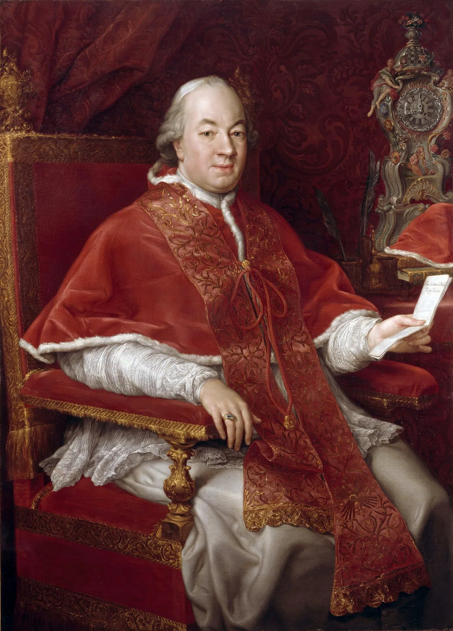 Porträtt av påven Pius VI, Giovanni Angelo Braschi (1717-1799) - Pompeo Batoni