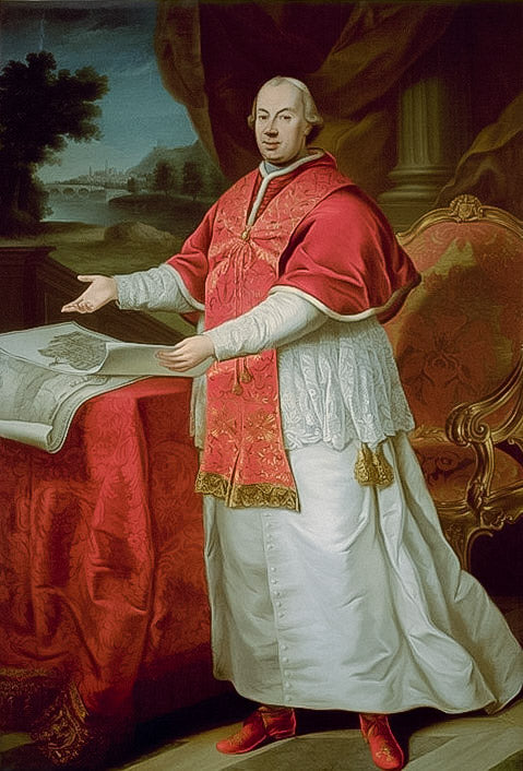 Porträtt av påven Pius VI - Pompeo Batoni