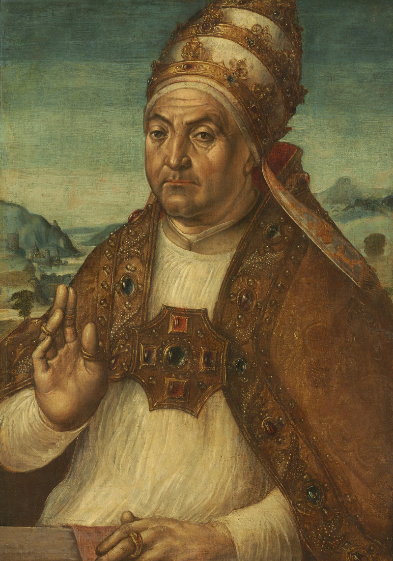 Porträtt av påven Sixtus IV della Rovere - Pedro Berruguete