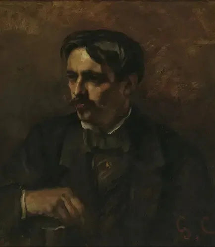 Porträtt av konstnären Alfred Stevens - Gustave Courbet