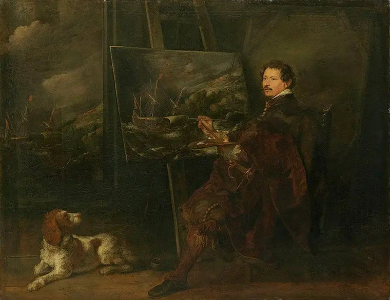 Porträtt av målaren Andries van Eertvelt - Antoine van Dyck
