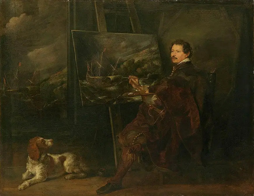 Porträtt av målaren Andries van Eertvelt - Antoine van Dyck