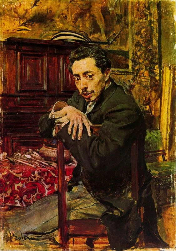 Porträtt av konstnären Joaquín Araujo y Ruano - Giovanni Boldini