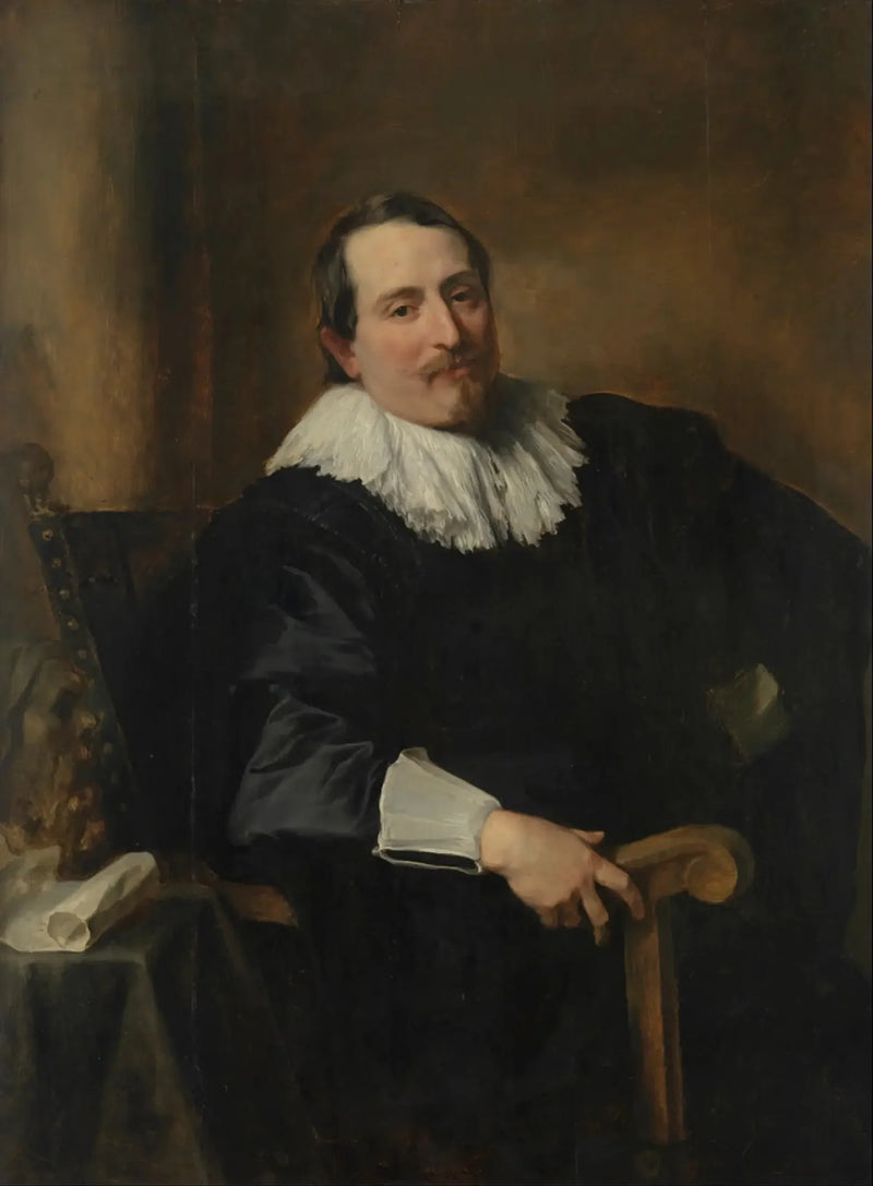 Porträtt av målaren Theodor Rombouts - Antoine van Dyck