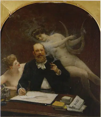 Porträtt av poeten Armand Silvestre - Jean Béraud