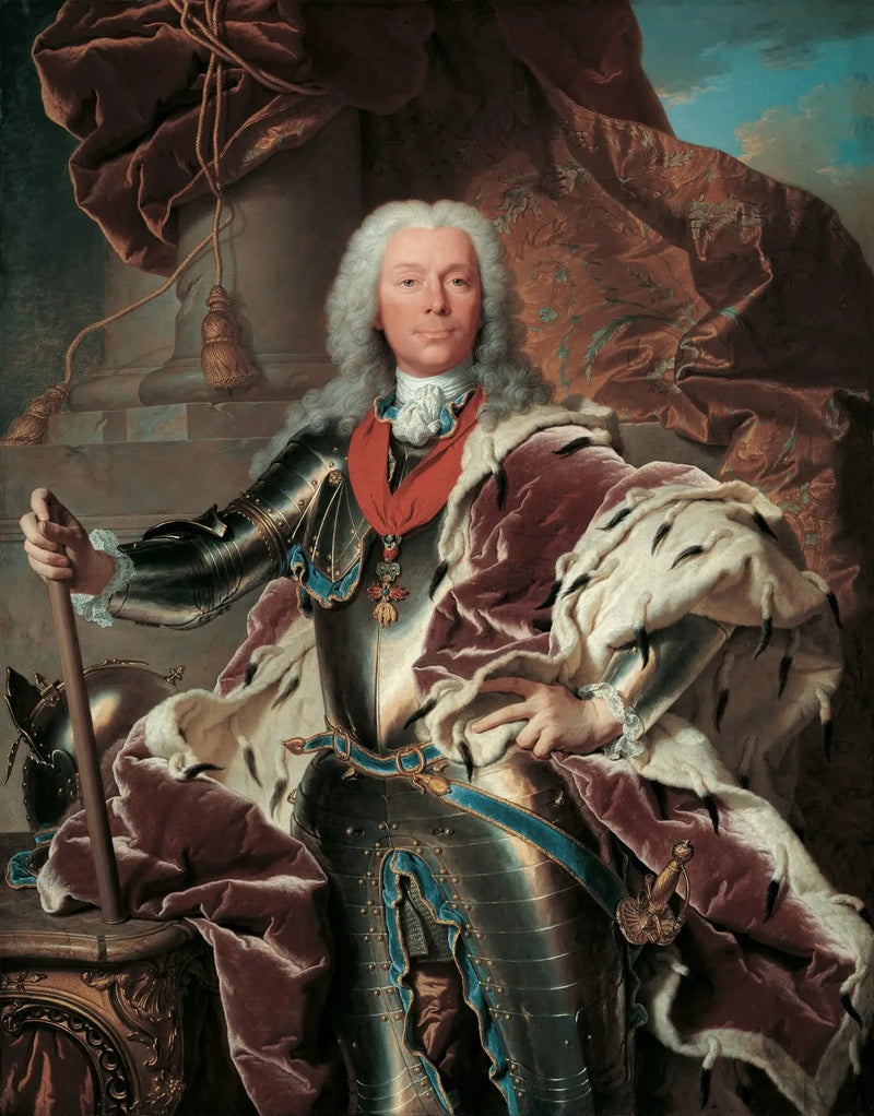 Porträtt av prins Joseph Wenzel I av Liechtenstein - Hyacinthe Rigaud