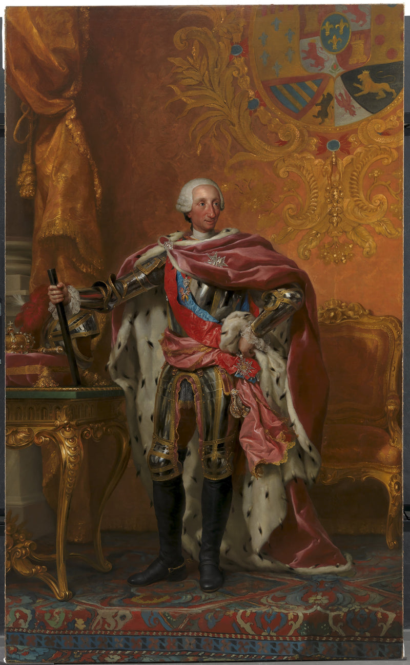 Porträtt av kung Charles III av Spanien - Anton Raphael Mengs