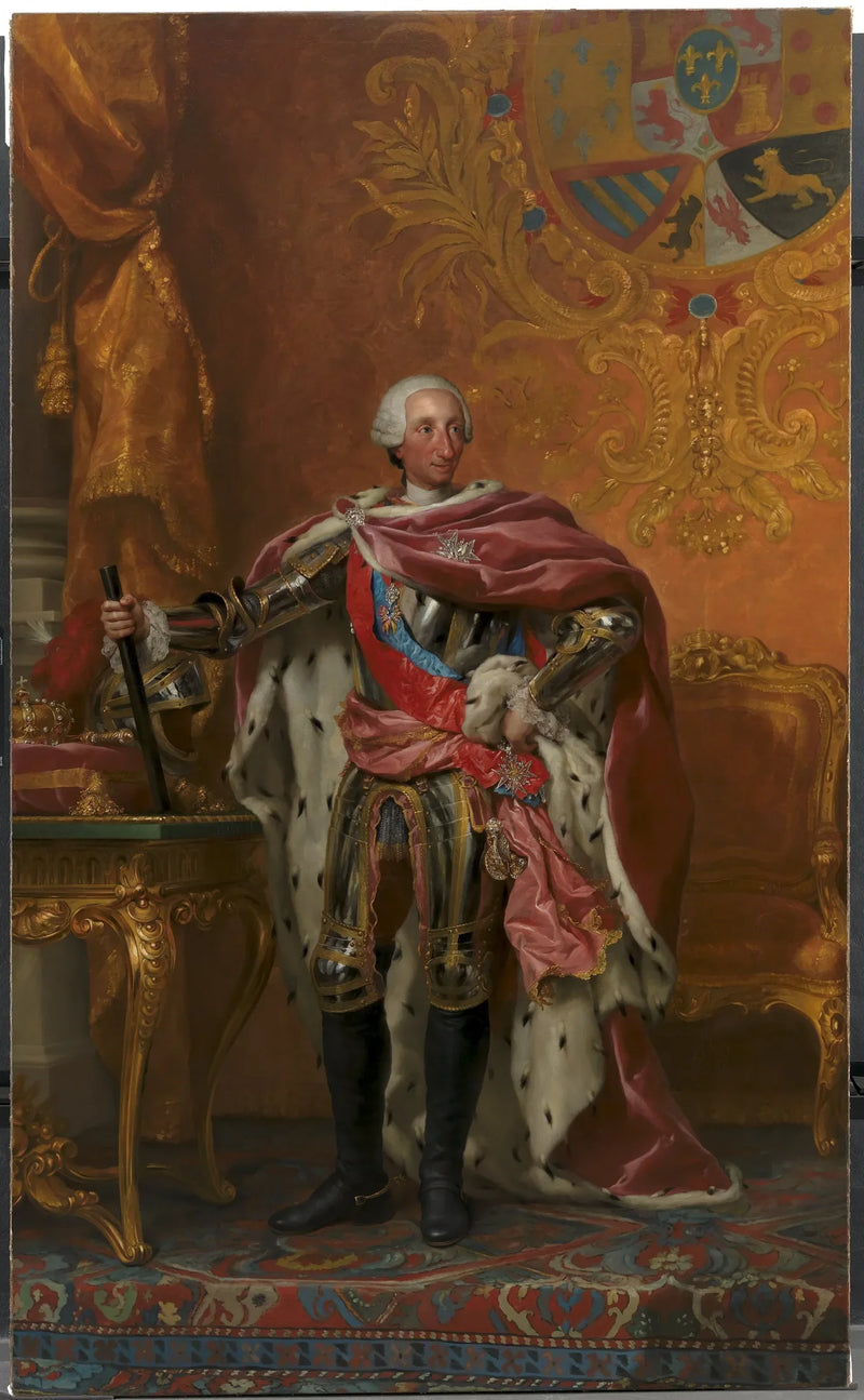 Porträtt av kung Charles III av Spanien - Anton Raphael Mengs