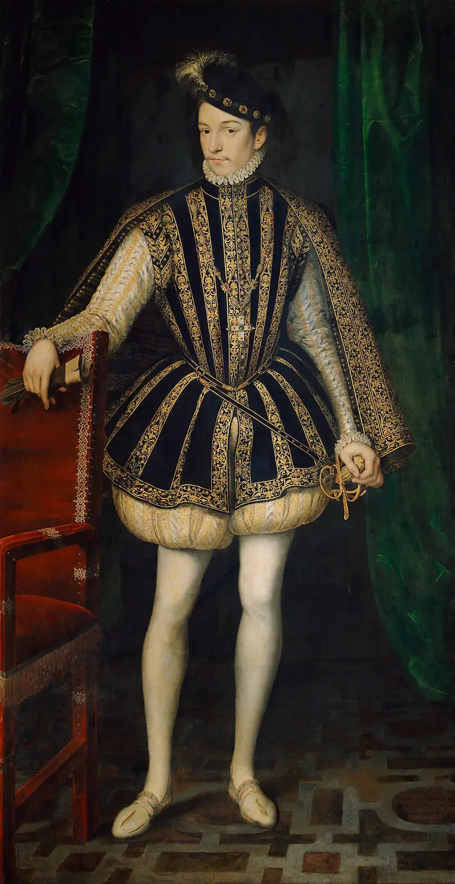 Porträtt av kung Karl IX av Frankrike - François Clouet