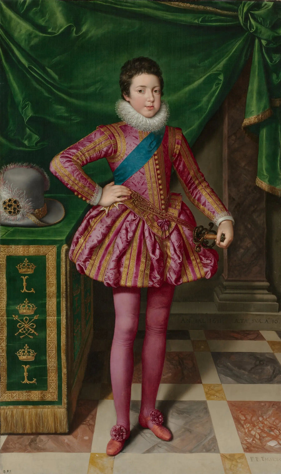 Porträtt av kung Ludvig XIII av Frankrike - Frans Pourbus den yngre