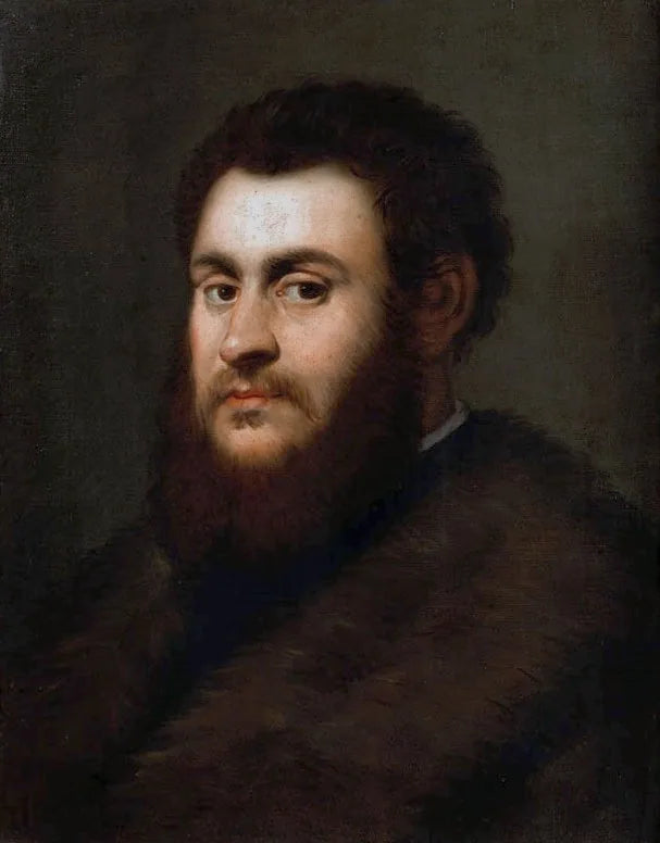 Porträtt av kung Sigismund II Auguste med en pälsklädd mantel - Jacopo Tintoretto