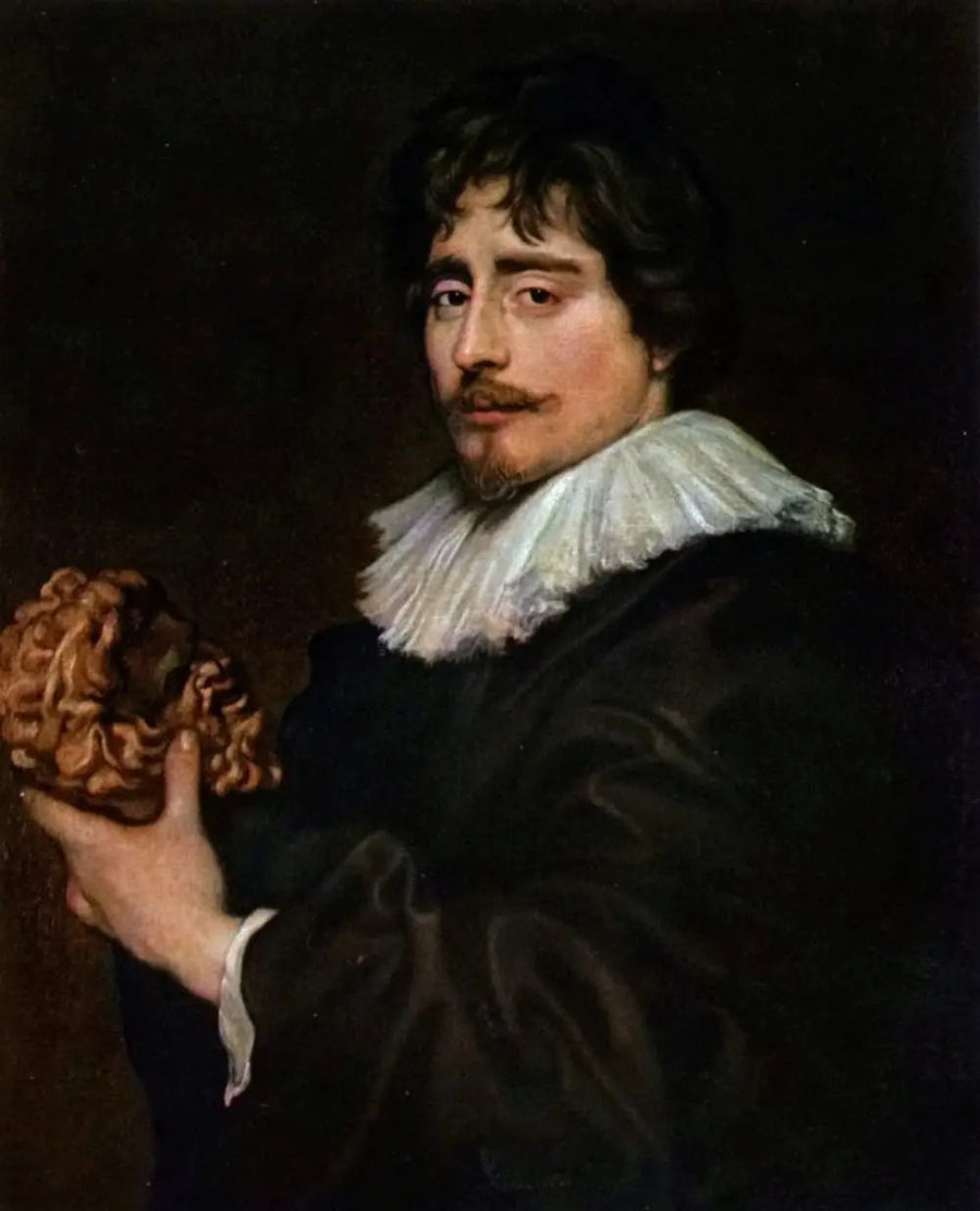 Porträtt av skulptören François Duquesnoy - Antoine van Dyck