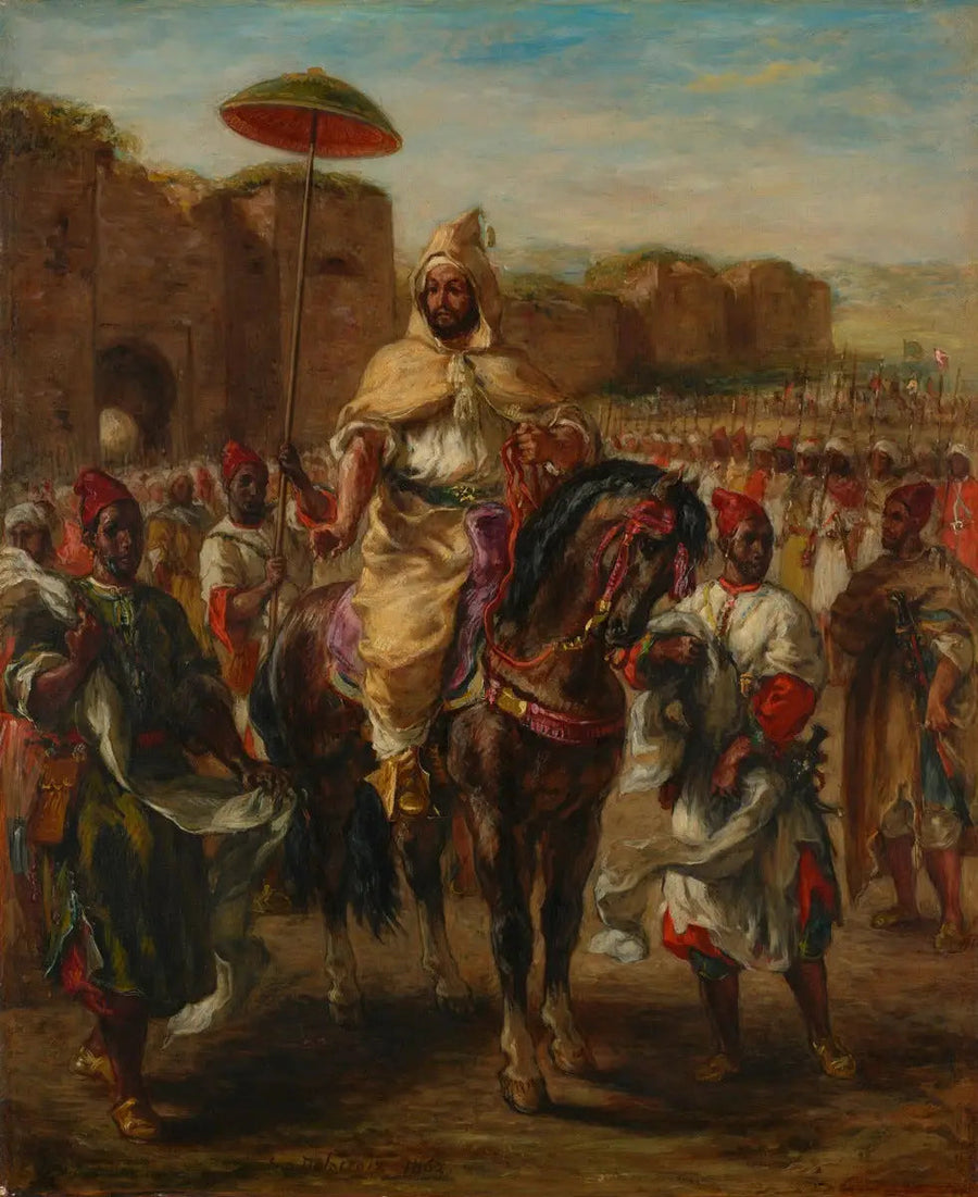 Porträtt av sultanen av Marocko - Eugène Delacroix