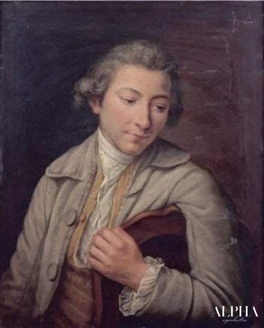 Portrait d'un jeune homme assis - Nicolas Bernard Lépicié - Reproductions de tableaux et peintures haut de gamme