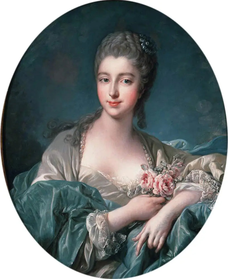 Porträtt av en dam - François Boucher