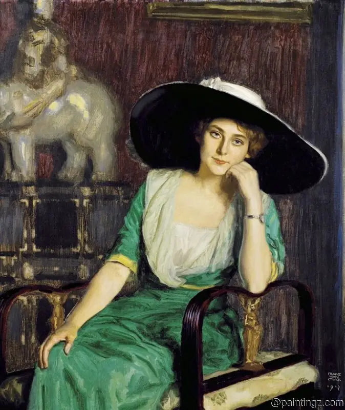 Porträtt av en dam - Franz Von Stuck