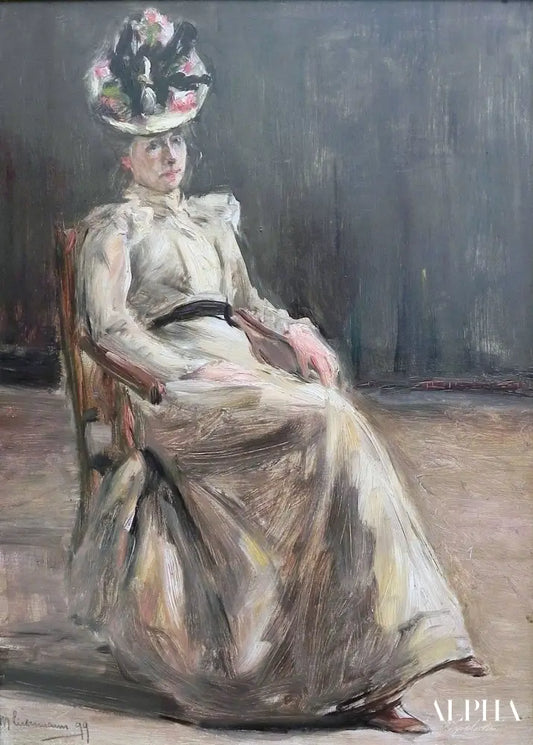 Portrait d'une dame - Max Liebermann - Reproductions de tableaux et peintures haut de gamme