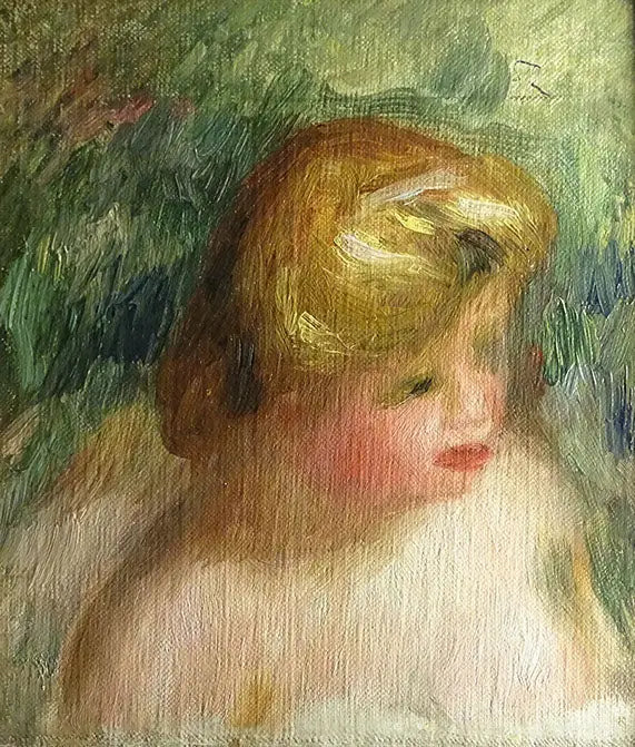 Bystporträtt av en ung kvinna - Pierre-Auguste Renoir