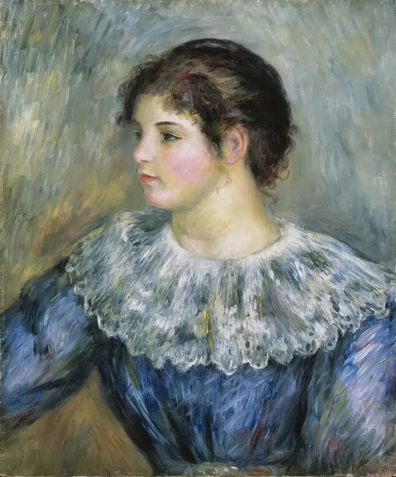 Bystporträtt av ung flicka - Pierre-Auguste Renoir
