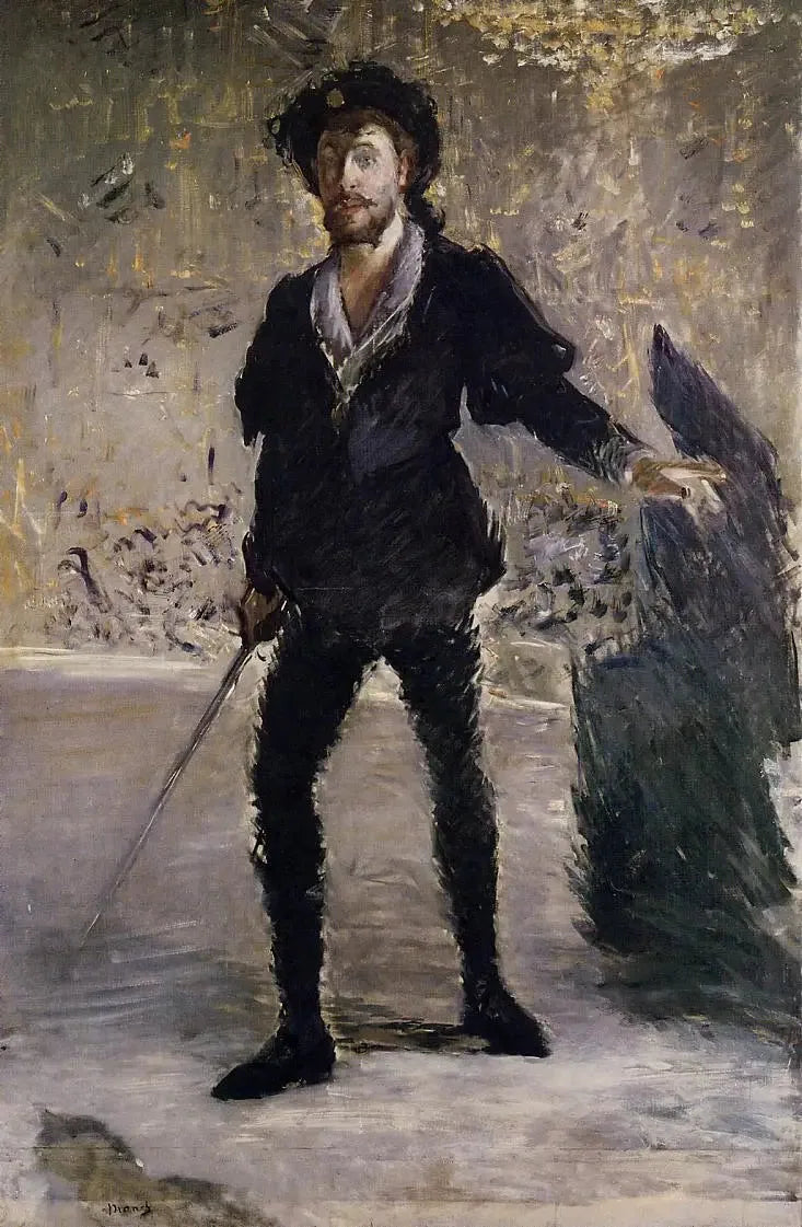 Helkroppsporträtt av Faure som Hamlet - Édouard Manet