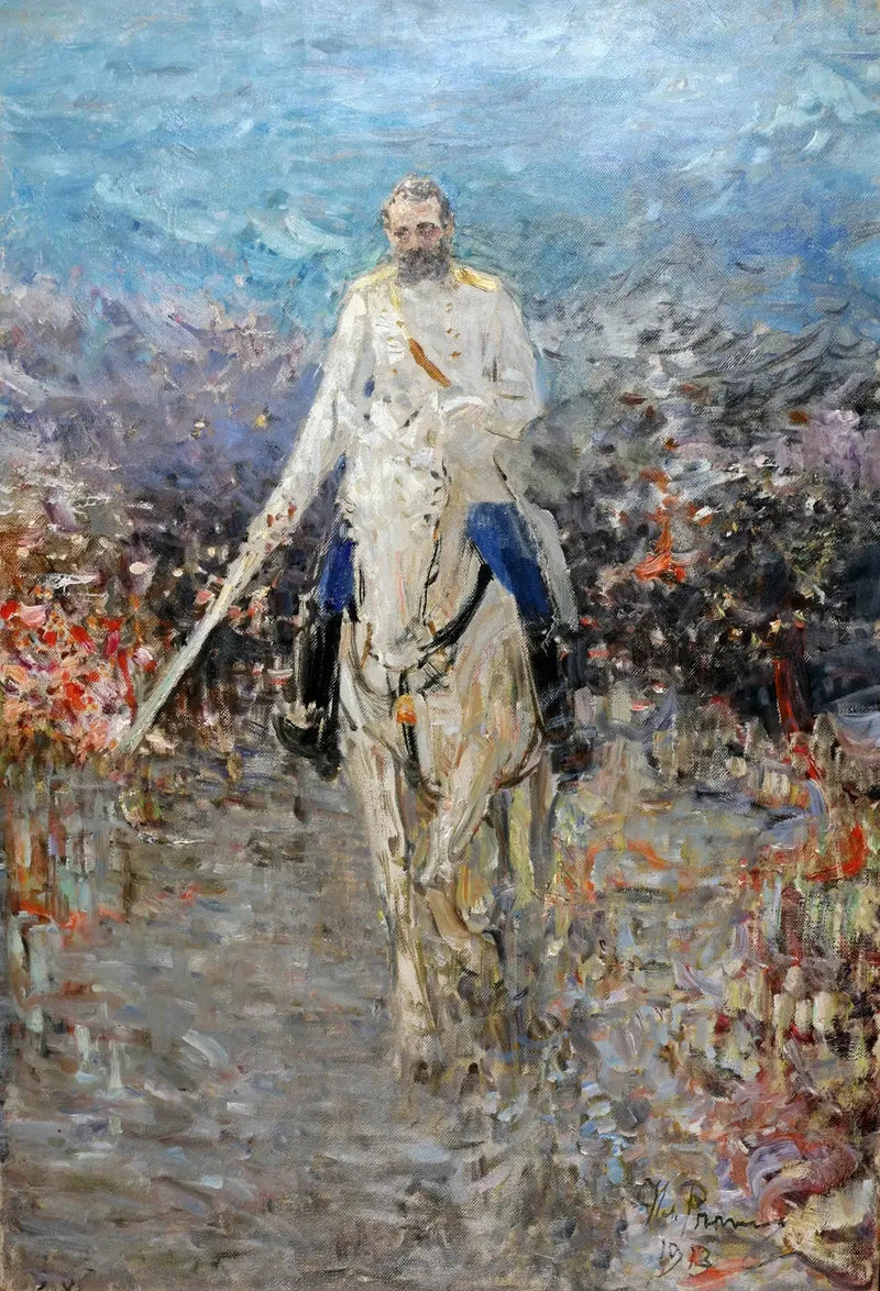 Hästporträtt av Alexander II - Ilya Repin