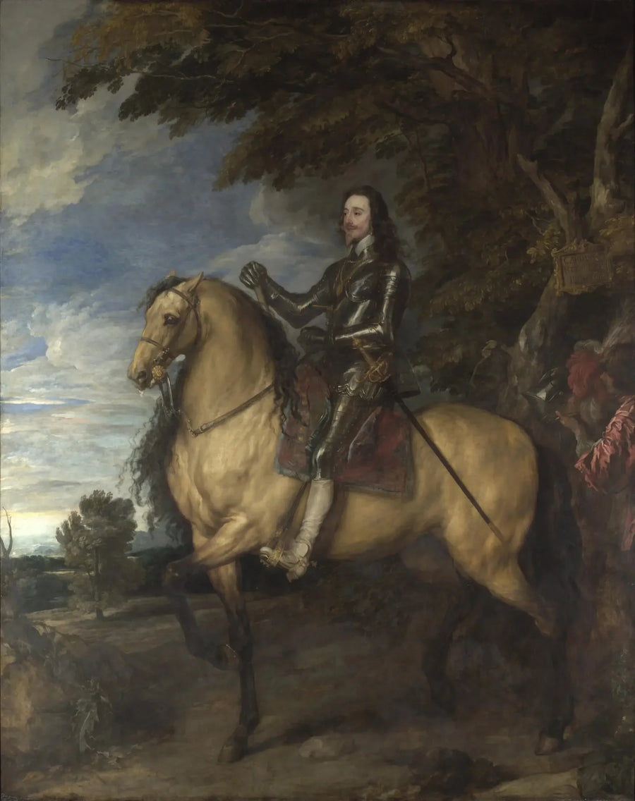 Hästporträtt av Karl I - Antoine van Dyck