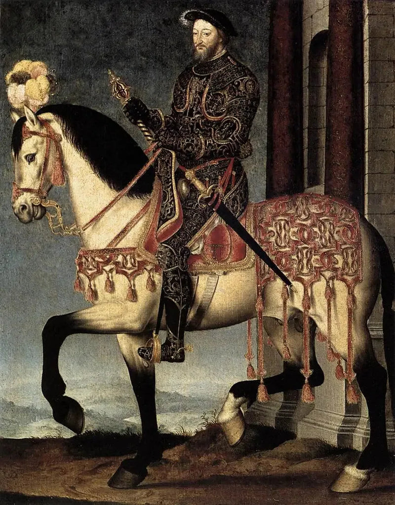 Hästporträtt av François Ier - François Clouet