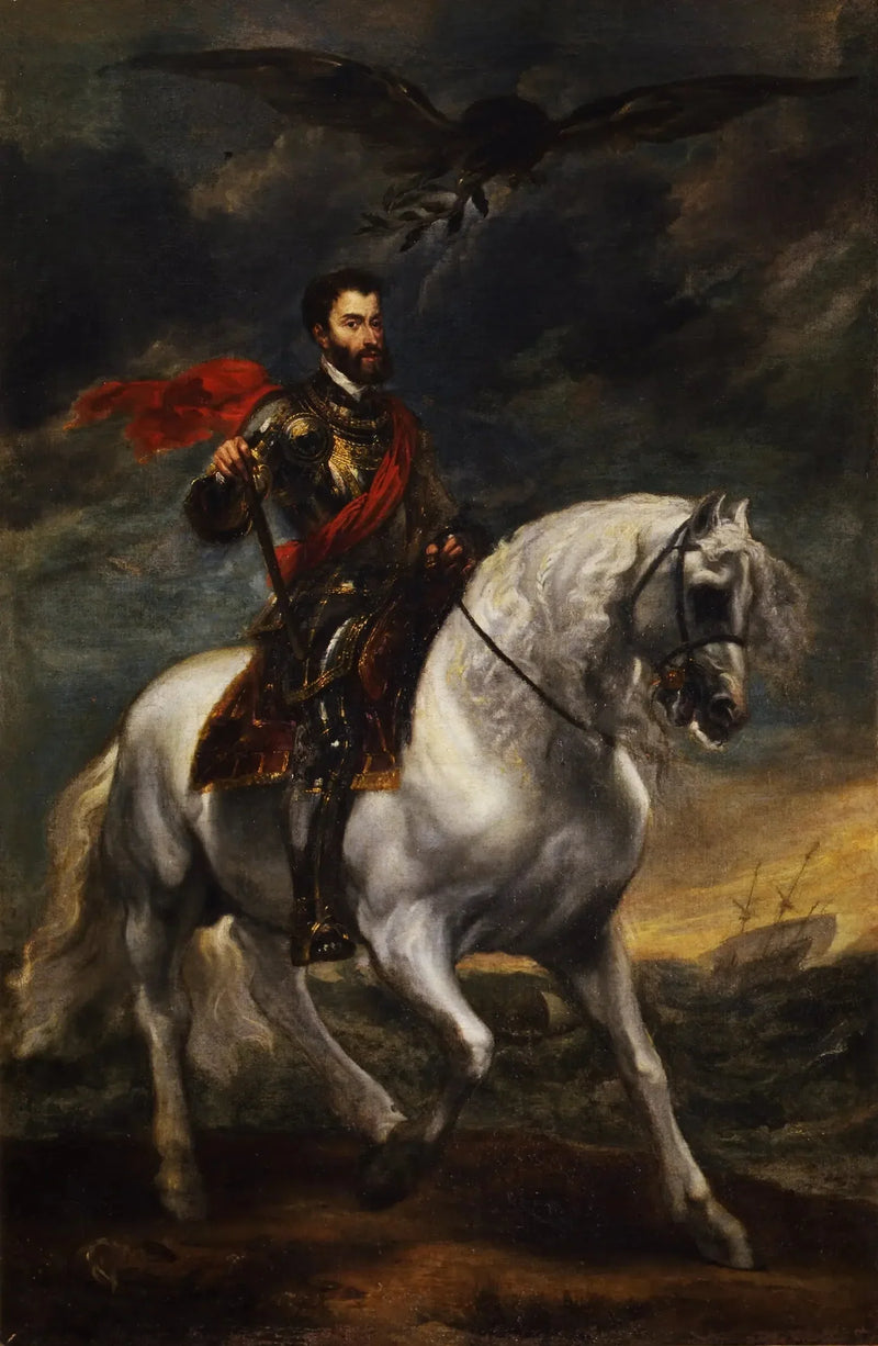 Hästporträtt av kejsar Karl V - Antoine van Dyck