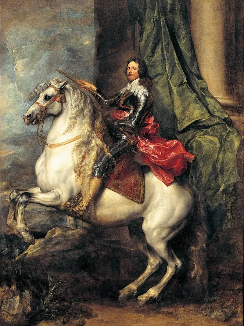 Hästporträtt av Thomas de Savoie-Carignan - Antoine van Dyck