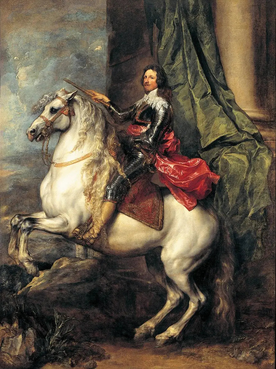 Hästporträtt av Thomas de Savoie-Carignan - Antoine van Dyck