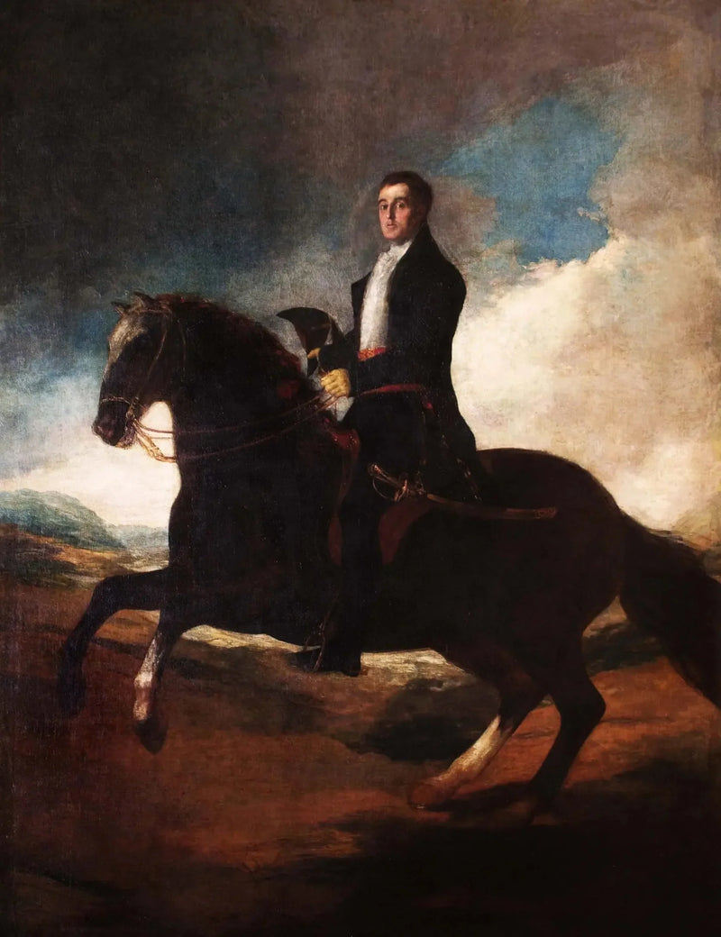 Ryttarporträtt av den första hertigen av Wellington - Francisco de Goya