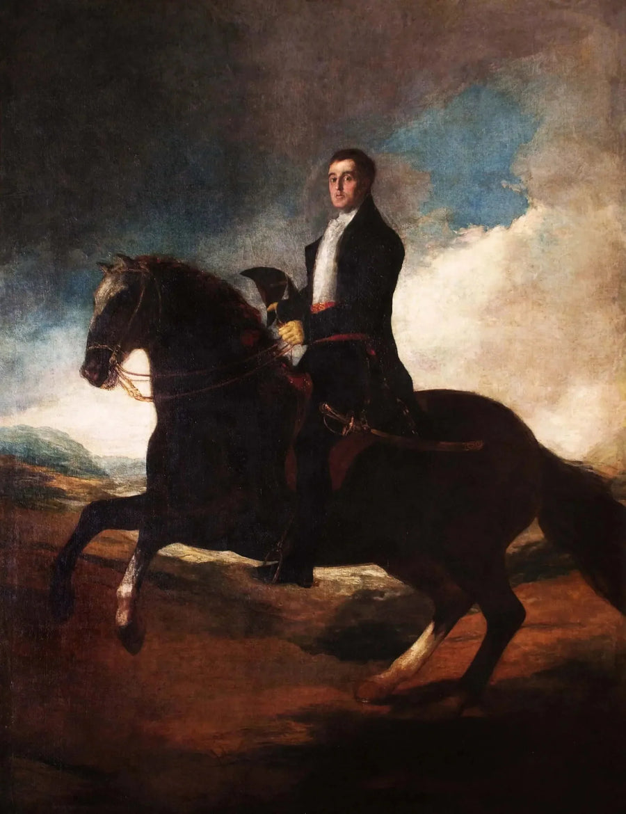 Ryttarporträtt av den första hertigen av Wellington - Francisco de Goya