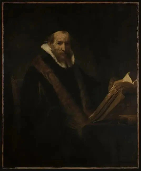 Porträtt av en lärd vid sitt skrivbord (tidigare kallad Lipse) - Rembrandt