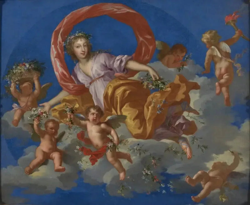 Historiskt porträtt av Henriette av England, hertiginna av Orléans (1644-1670) - Jean Nocret