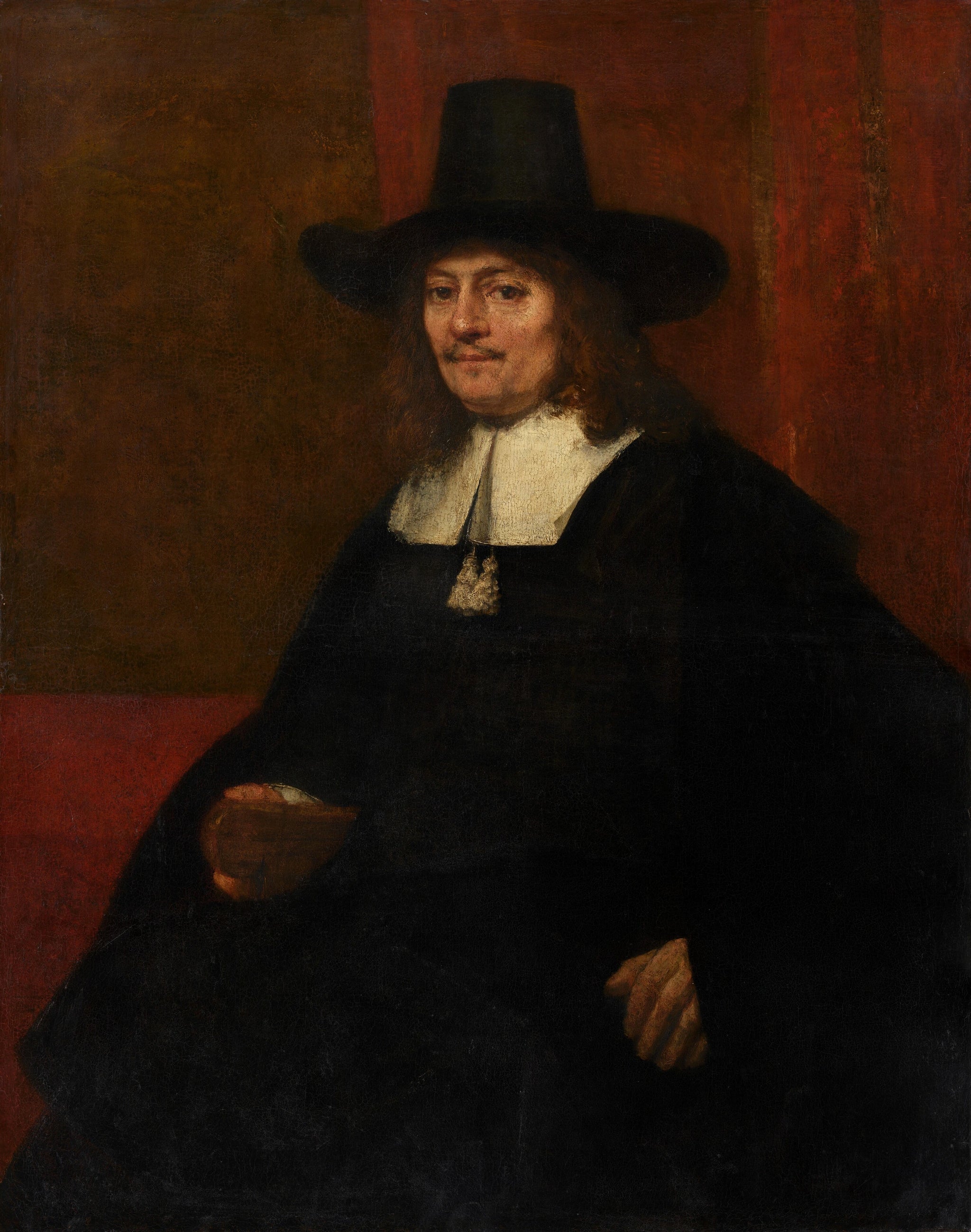 Portrait d’un homme au grand chapeau — Rembrandt, vers 1663, National Gallery of Art