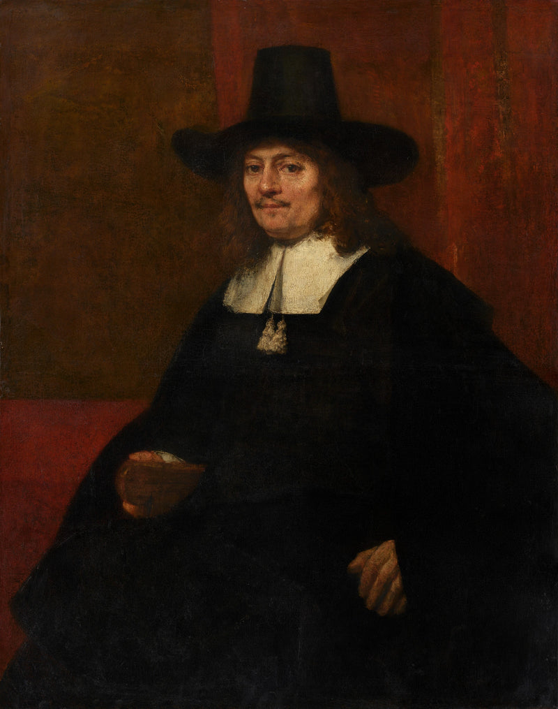 Porträtt av en man med cylinderhatt - Rembrandt