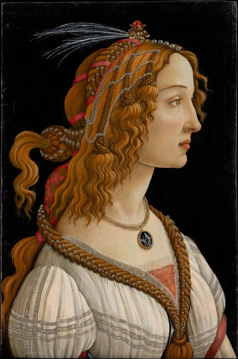 Idealporträtt av en ung kvinna (Simonetta Vespucci?) - Sandro Botticelli