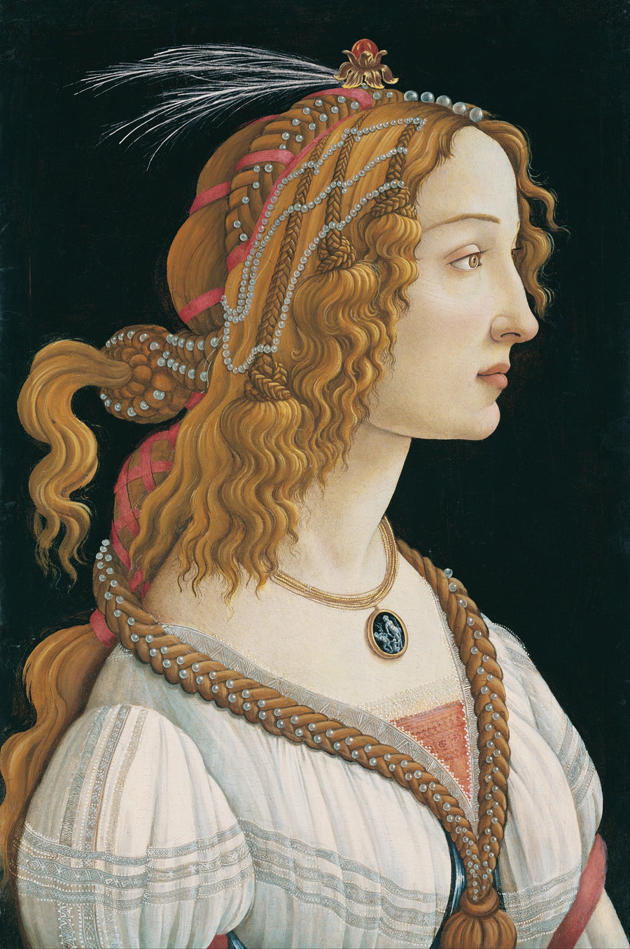 Porträtt av Simonetta Vespucci - Sandro Botticelli