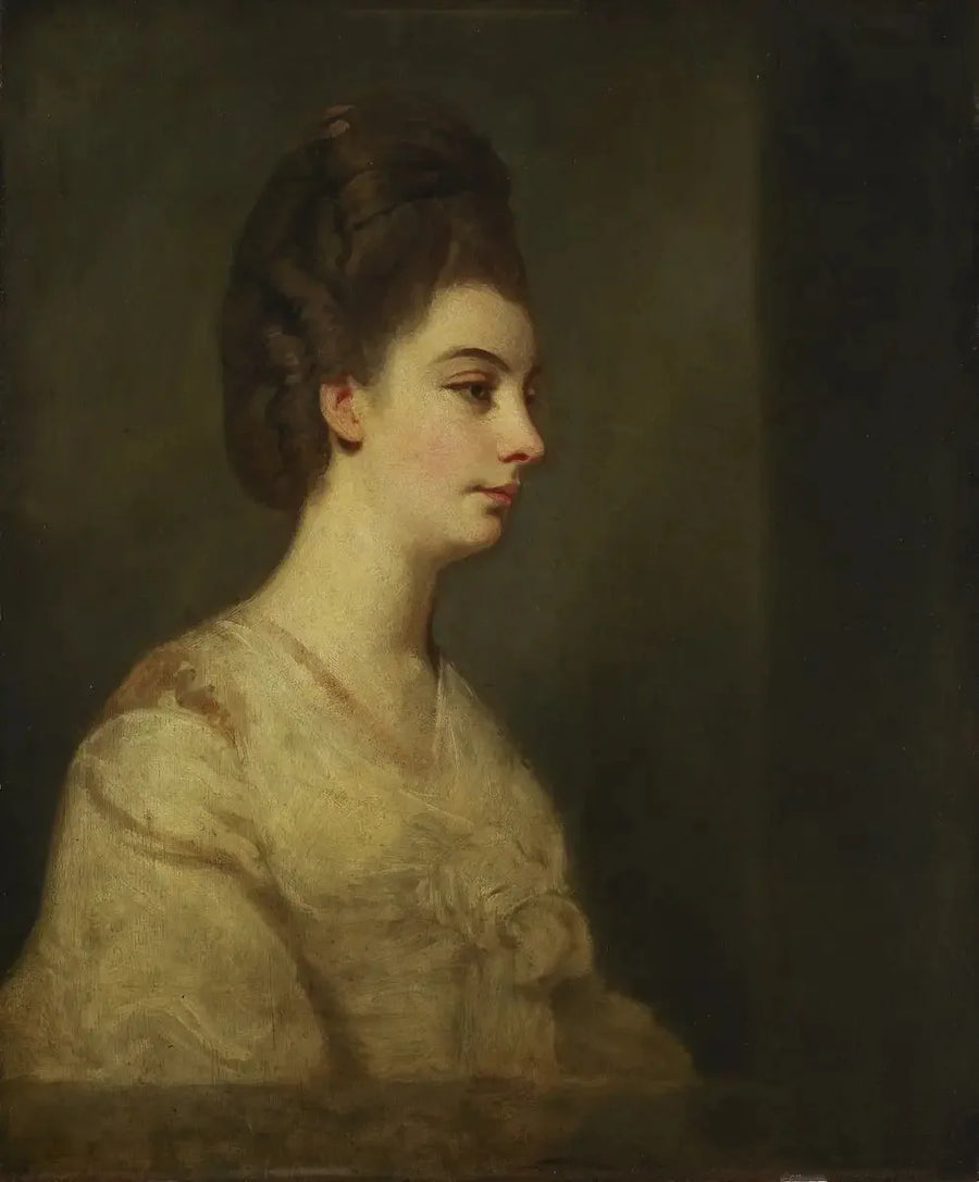 Oavslutat porträtt av en okänd dam - Joshua Reynolds